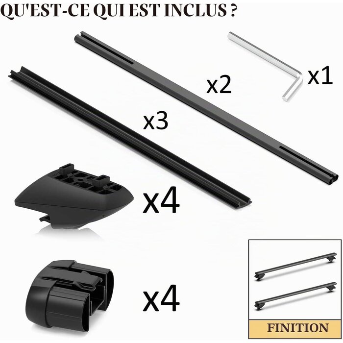 Barres de toit universelles 135 cm pour SUV - 32% de remise