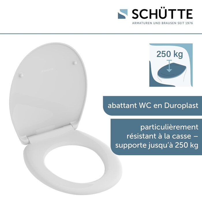 Abattant WC universel Duroplast avec frein de chute - 30% de remise