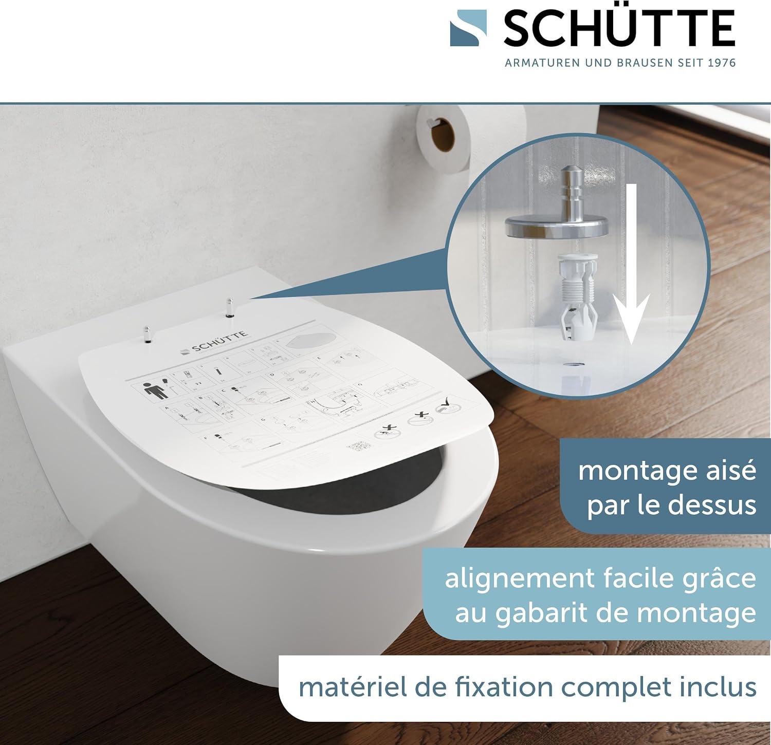 Abattant WC universel Duroplast avec frein de chute - 30% de remise