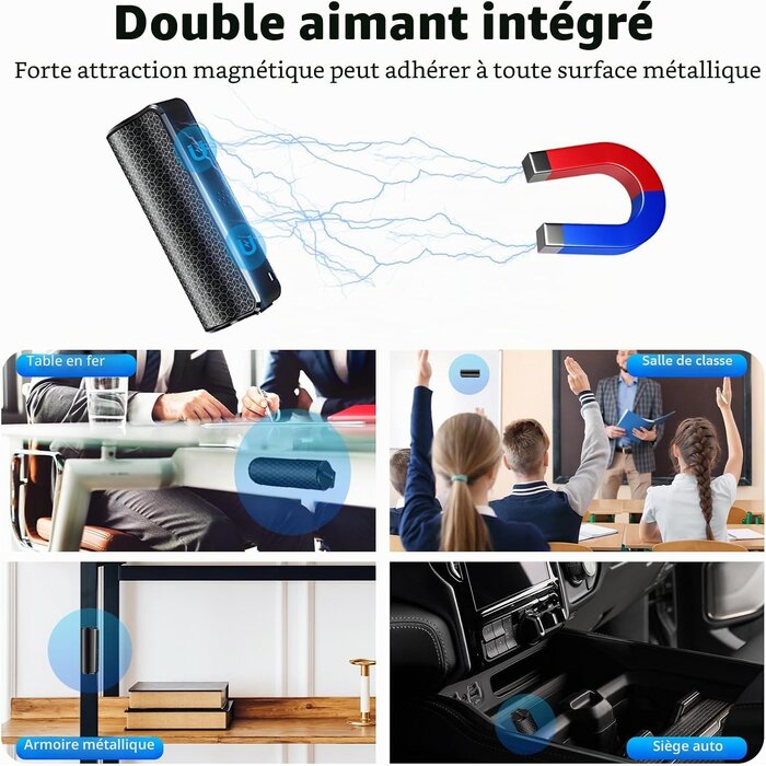 Enregistreur vocal magnétique 64 Go Zwart Taille S - 33% de remise