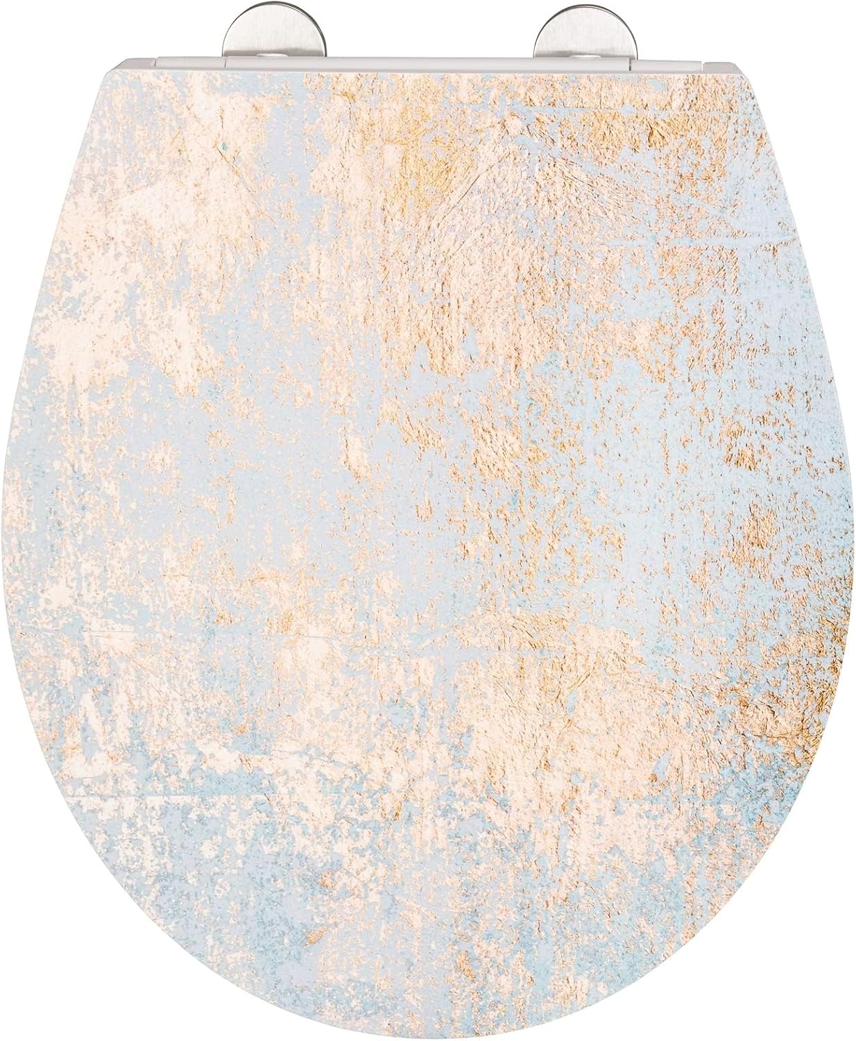 Abattant WC Bleu et Or - 32% de remise - Duroplast Antibactérien - 38x44,5 cm