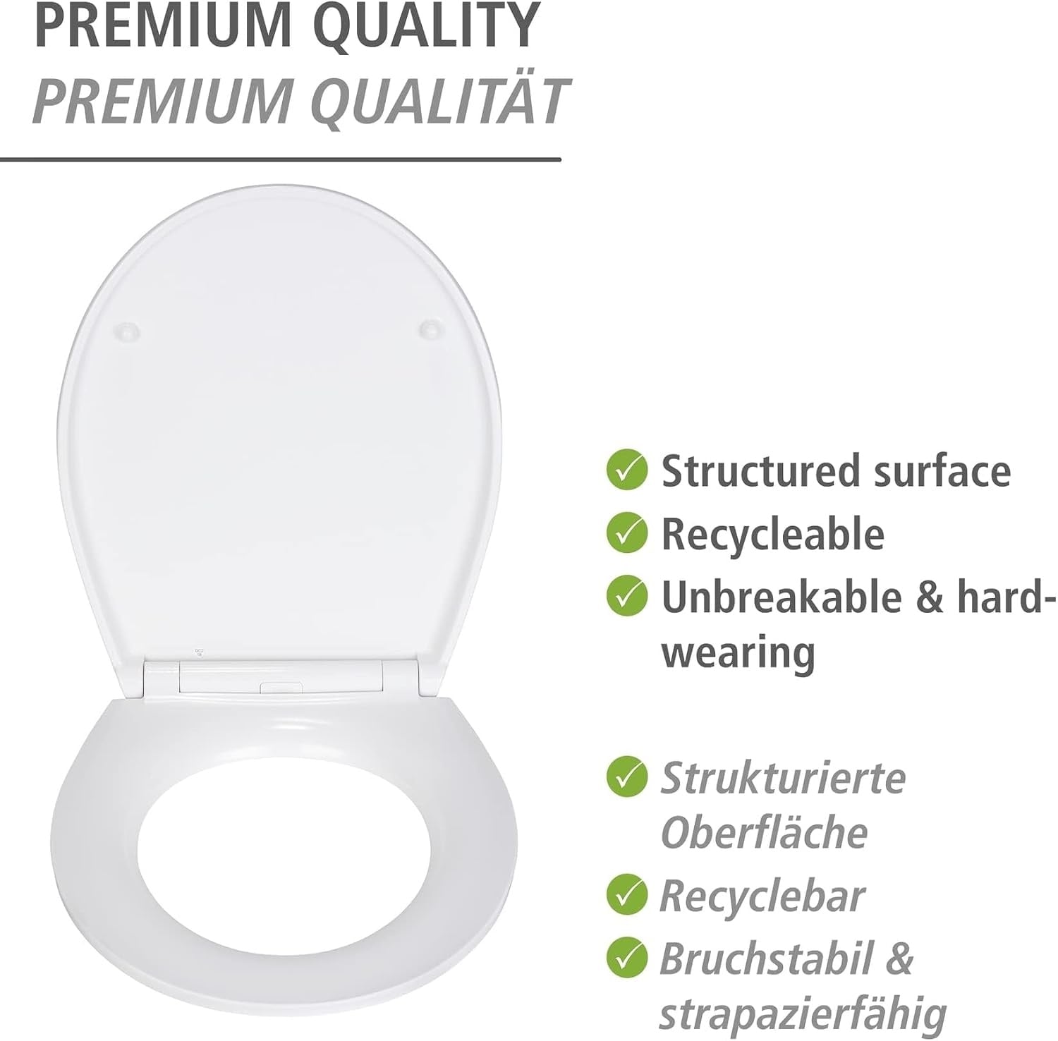 Abattant WC Bleu et Or - 32% de remise - Duroplast Antibactérien - 38x44,5 cm