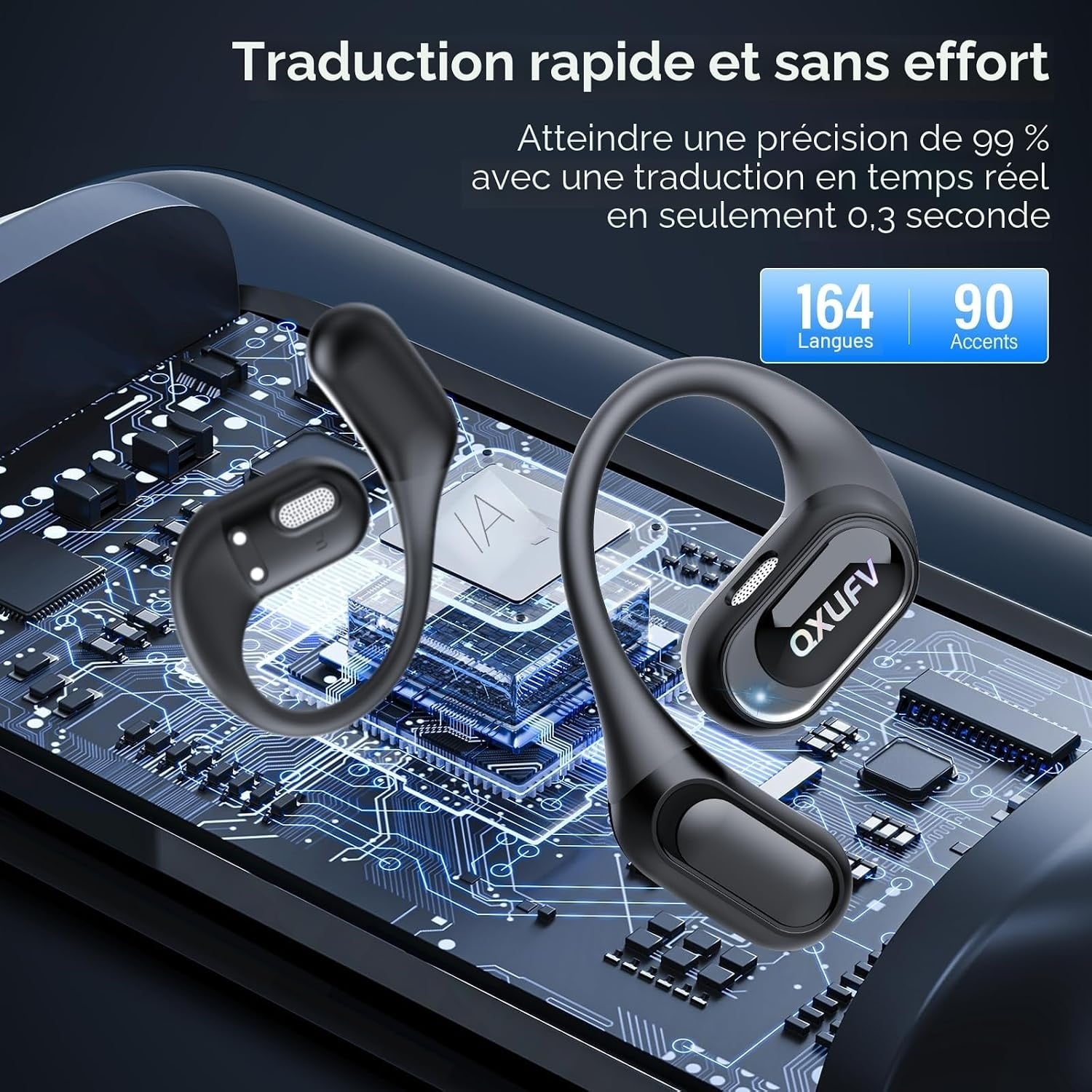 Écouteurs Traducteurs QX68 Bleu Foncé Taille S - 31% de remise