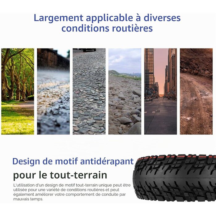 Jeu de 2 pneus tout-terrain 255x80 pour trottinette - 33% de remise