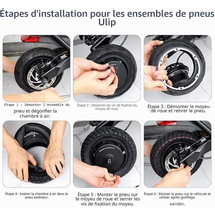Jeu de 2 pneus tout-terrain 255x80 pour trottinette - 33% de remise