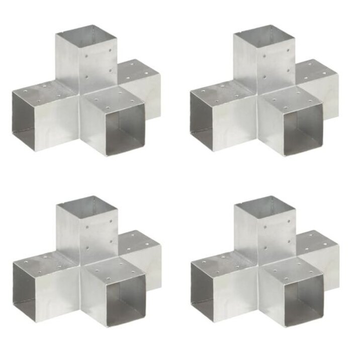 Vidaxl Lot de 4 connecteurs de poteaux en X 91x91mm - 34% de remise