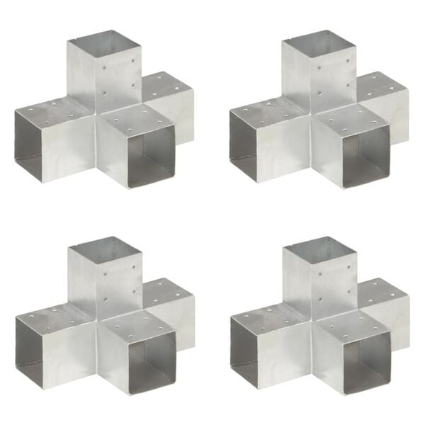Vidaxl Lot de 4 connecteurs de poteaux en X 91x91mm - 34% de remise