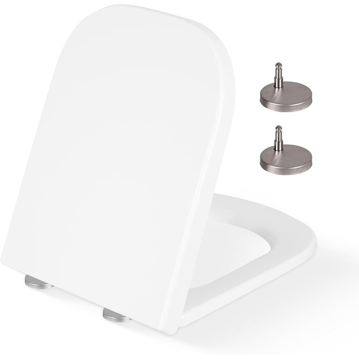 Abattant WC carré 44,5x34,5 cm - Frein de chute - 31% de remise