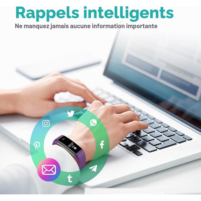 Montre connectée Fitness Tracker Zwart taille S - 32% de remise