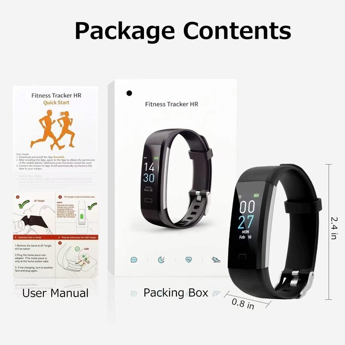 Montre connectée Fitness Tracker Zwart taille S - 32% de remise