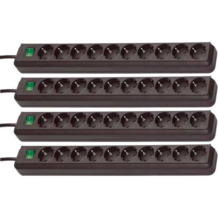Multiprise 10 prises 3 mètres - Noir - 30% de remise