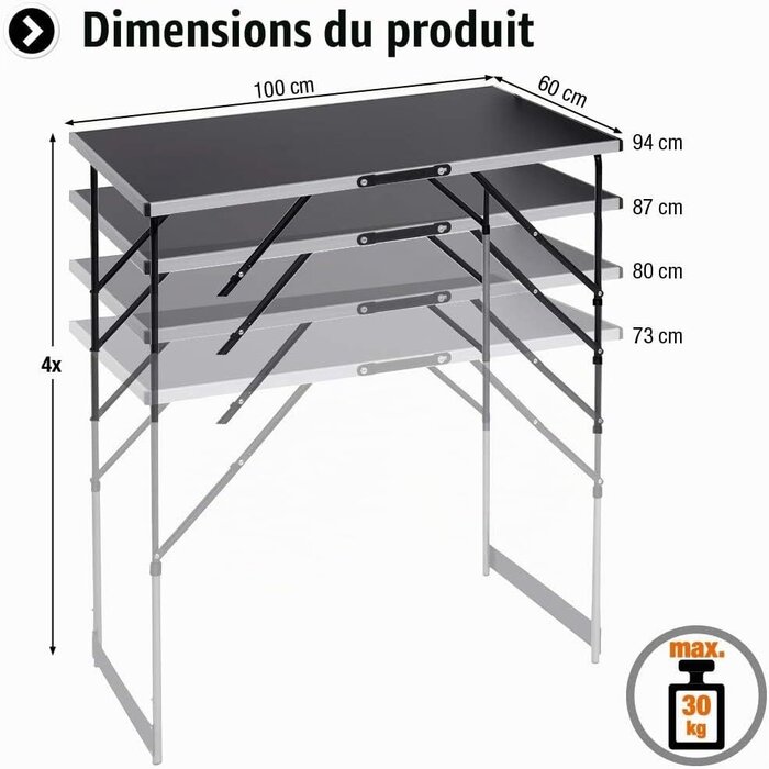Table de travail multifonction pliable 300x60cm - 34% de remise