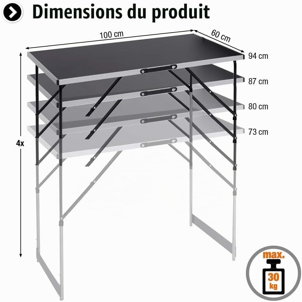 Table de travail multifonction pliable 300x60cm - 34% de remise