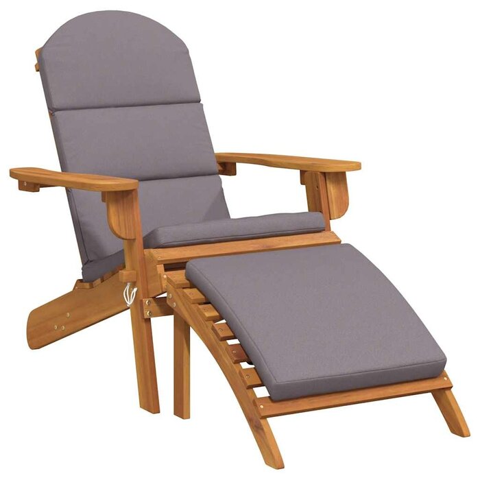 Fauteuil Adirondack en acacia avec repose-pieds - 35% de remise