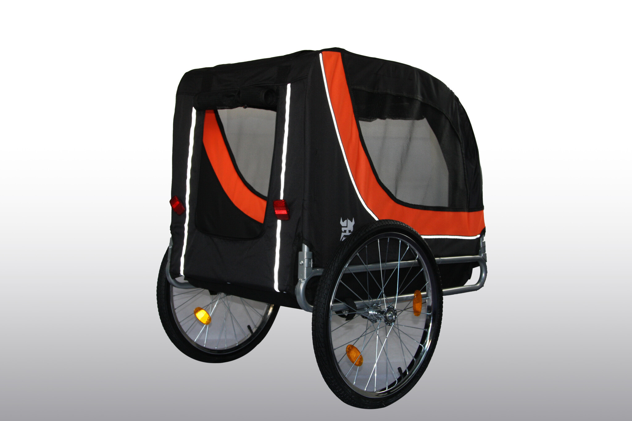 Remorque de vélo pour chien pliable - Orange/Noir - 40 kg - 34% de remise