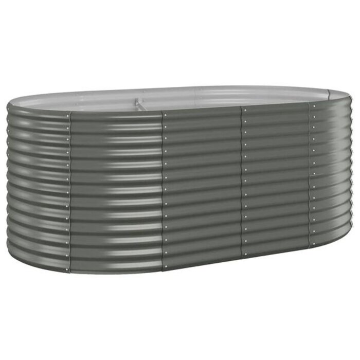 Jardinière ovale en acier gris 175cm - 33% de remise