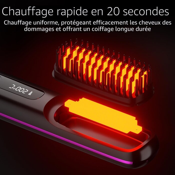 Mini lisseur sans fil en céramique - Noir - 31% de remise