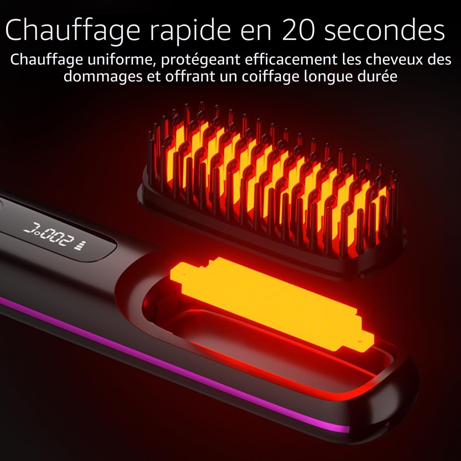 Mini lisseur sans fil en céramique - Noir - 31% de remise