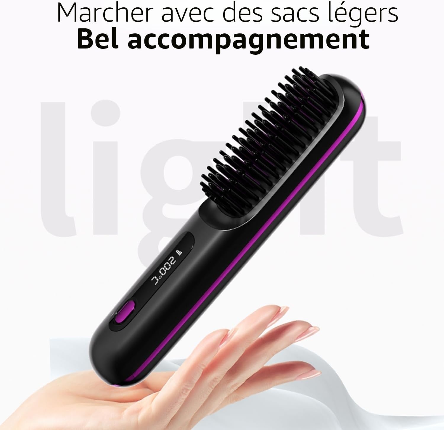 Mini lisseur sans fil en céramique - Noir - 31% de remise