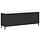 Banc de jardin en polyrotin noir - 110x30x40,5 cm - 34% de remise