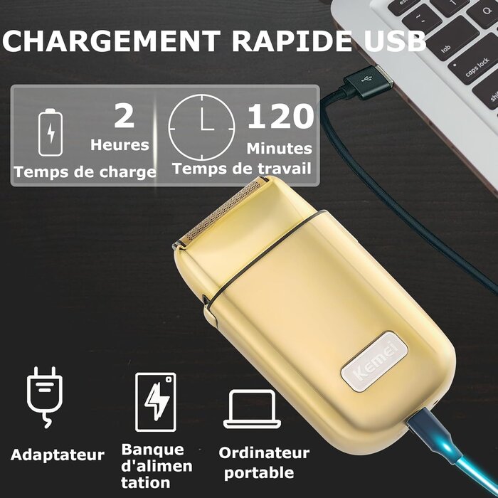 Rasoir Électrique sans fil Métal - 32% de remise