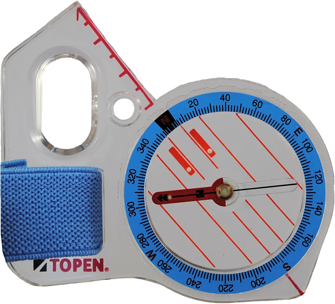 Boussole de doigt pour droitiers 1:10.000 bleue - 31% de remise
