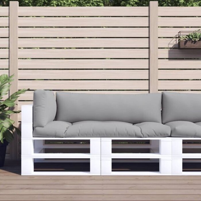 Ensemble 3 coussins pour canapé palette - Gris - 34% de remise