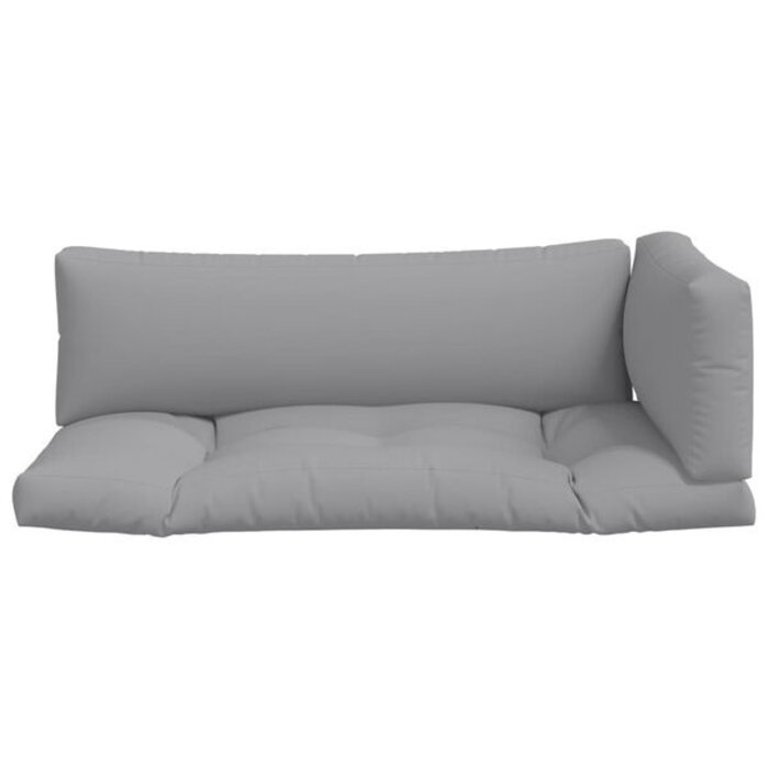 Ensemble 3 coussins pour canapé palette - Gris - 34% de remise