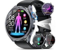 Montre connectée ECG, HRV et ChatGPT - Noir - 44% de remise