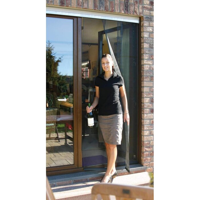 Moustiquaire porte-fenêtre 75-95cm, noir, taille S, 30% de remise