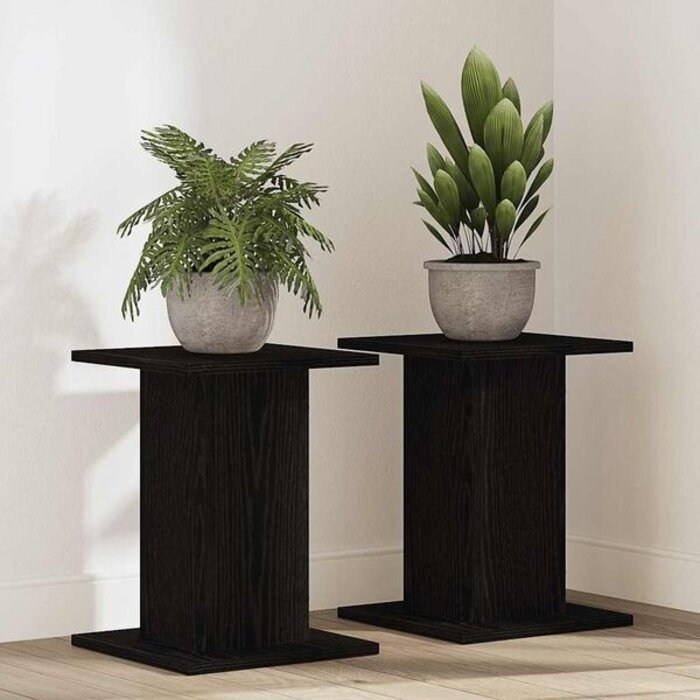 Lot de 2 supports pour plantes, chêne noir - 32% de remise