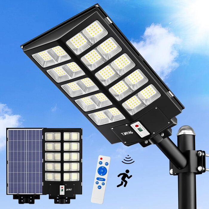 Lampadaire Solaire 8200W IP67 avec Détecteur - 35% de remise