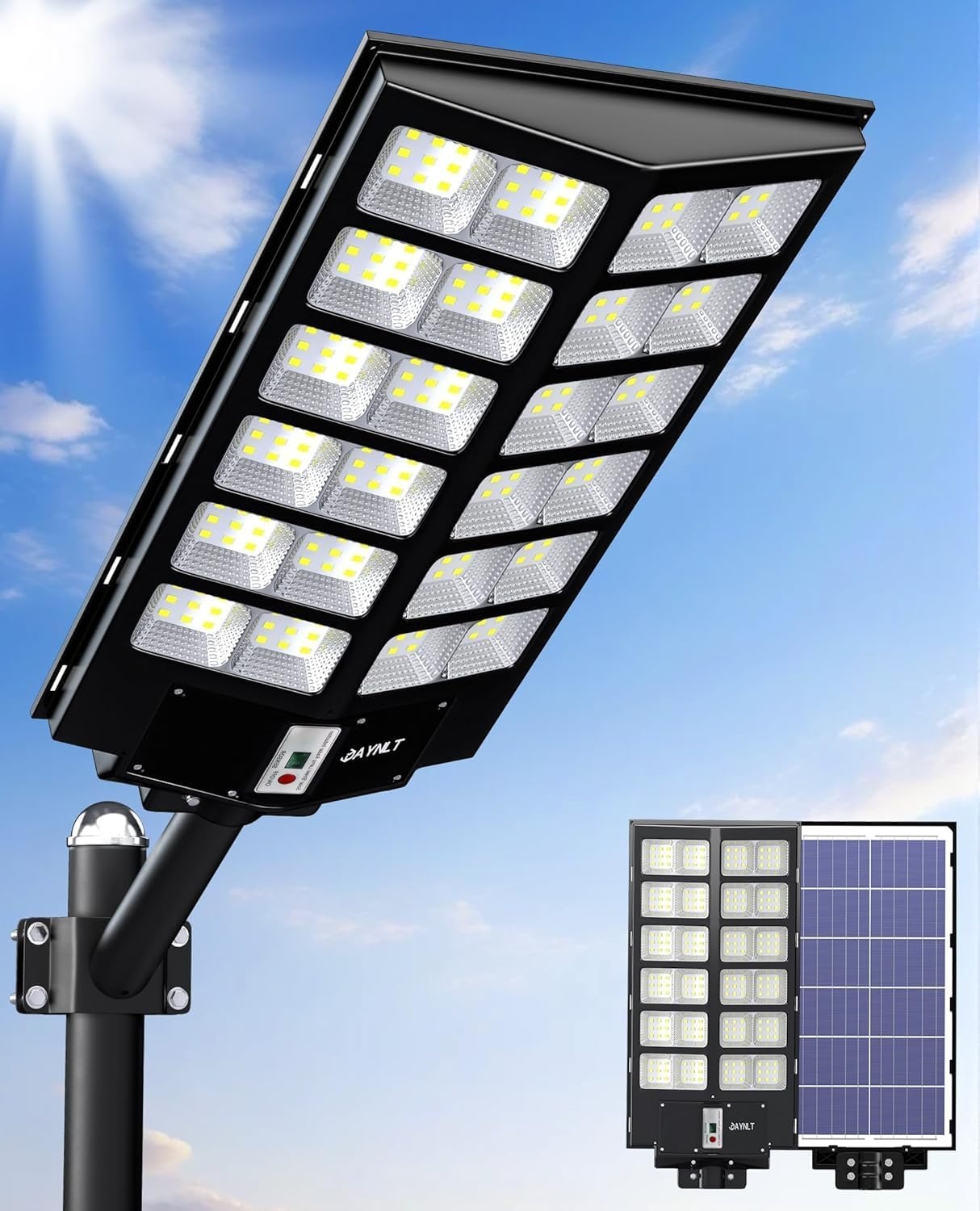 Lampadaire Solaire 8200W IP67 avec Détecteur - 35% de remise
