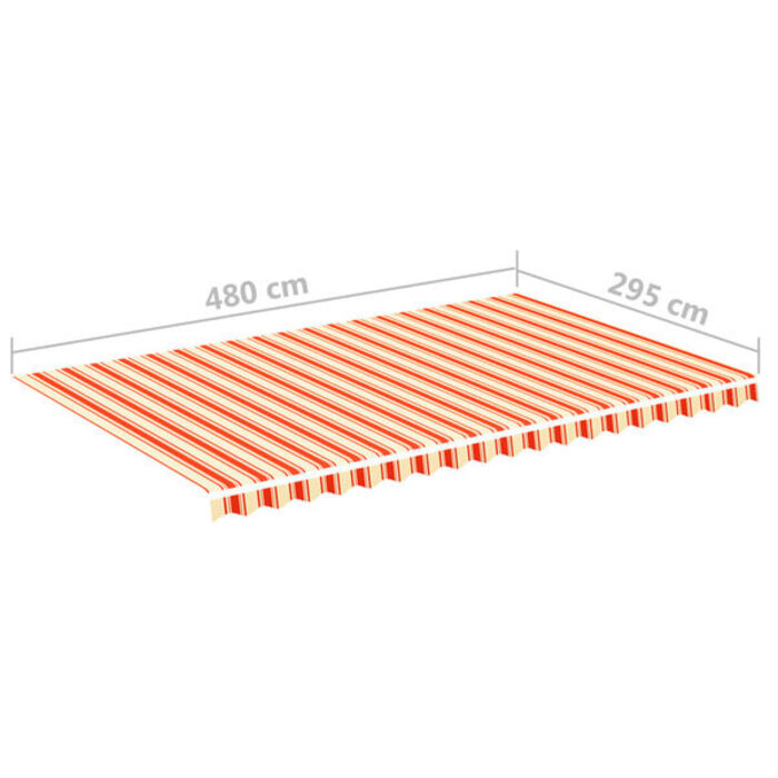 Toile de rechange pour store banne 5x3 m jaune et orange - 34% de remise