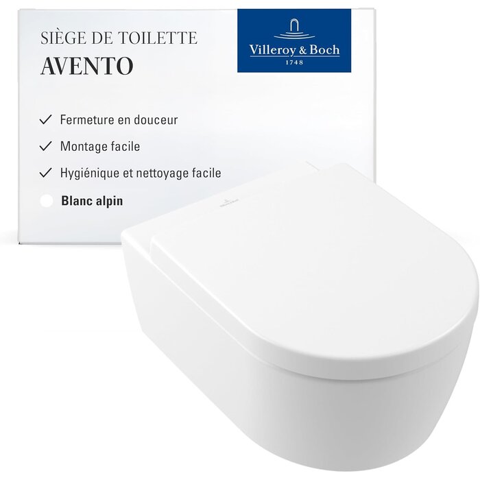 Abattant WC Duroplast forme D blanc taille M - 35% de remise