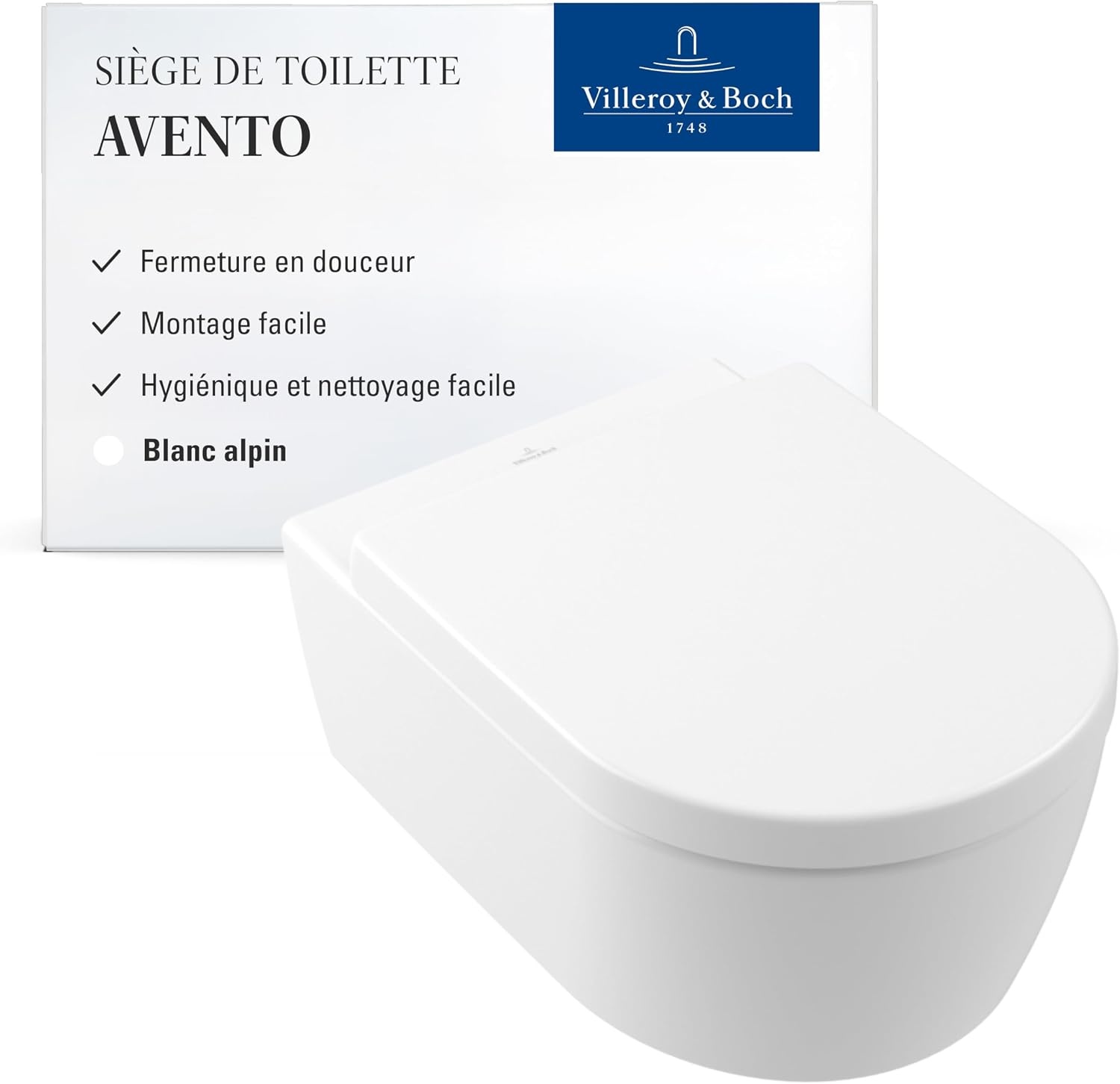 Abattant WC Duroplast forme D blanc taille M - 35% de remise