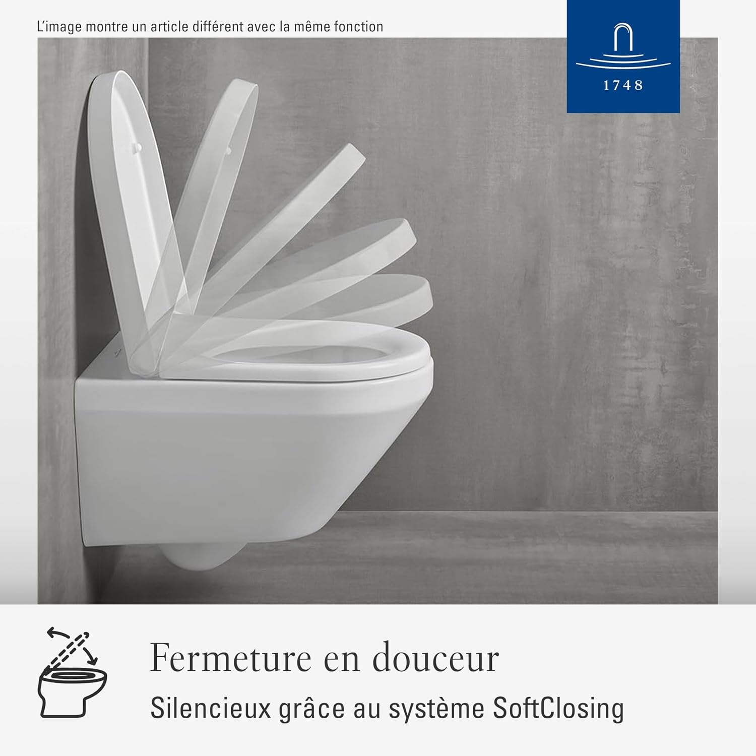 Abattant WC Duroplast forme D blanc taille M - 35% de remise