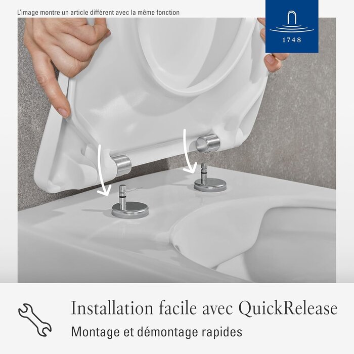 Abattant WC Duroplast forme D blanc taille M - 35% de remise