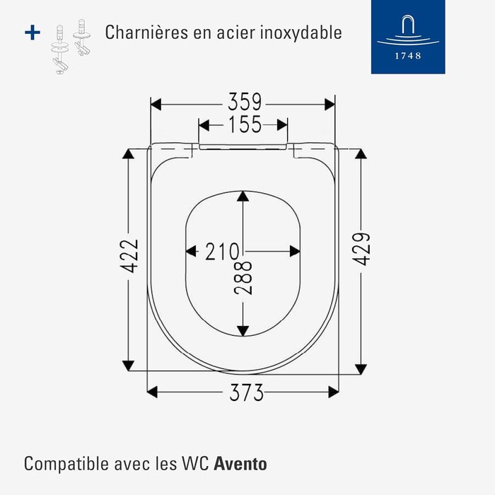 Abattant WC Duroplast forme D blanc taille M - 35% de remise