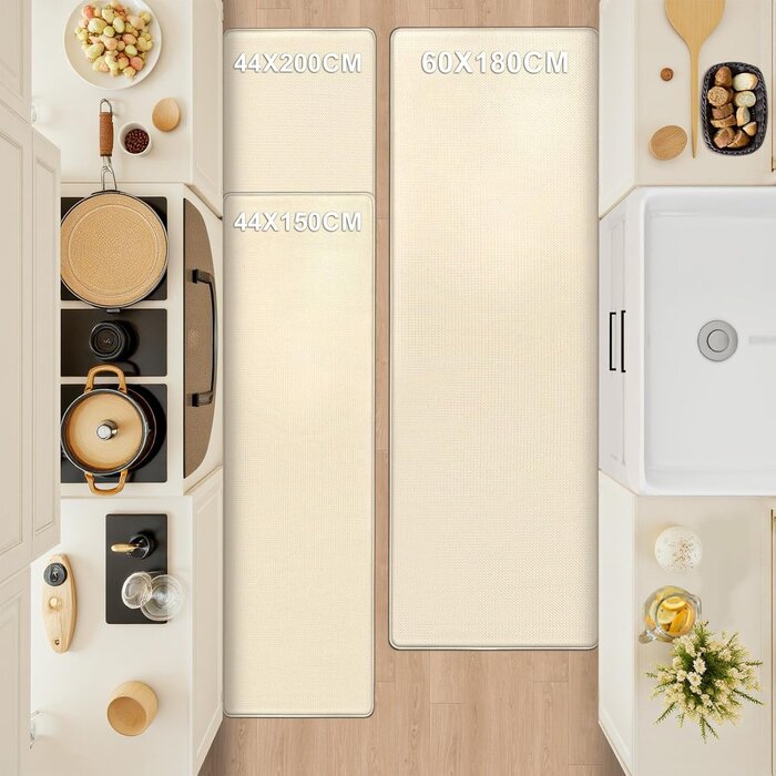 Tapis de cuisine beige 44x150cm 10mm - 31% de remise