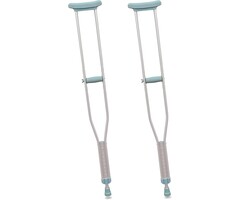 Béquilles axillaires adultes réglables, aluminium - 44% de remise