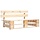 Banc de jardin en bois naturel 110x65x55 cm - 34% de remise