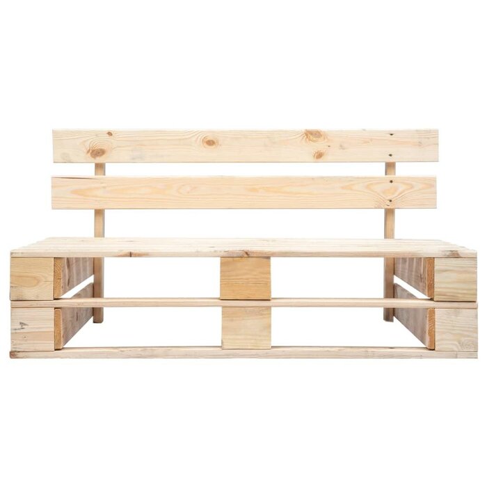 Banc de jardin en bois naturel 110x65x55 cm - 34% de remise