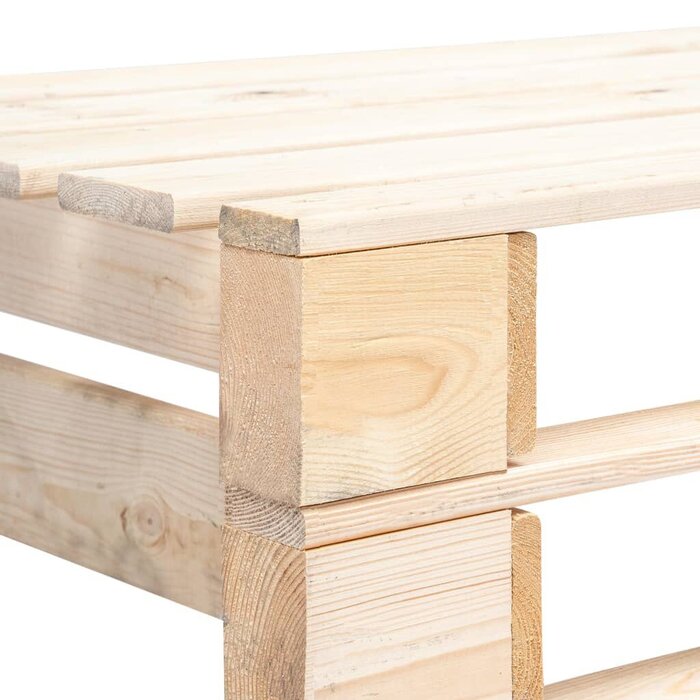 Banc de jardin en bois naturel 110x65x55 cm - 34% de remise