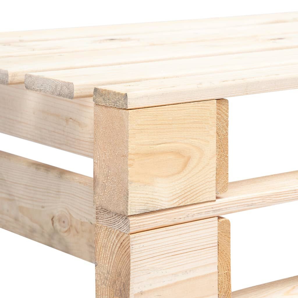 Banc de jardin en bois naturel 110x65x55 cm - 34% de remise