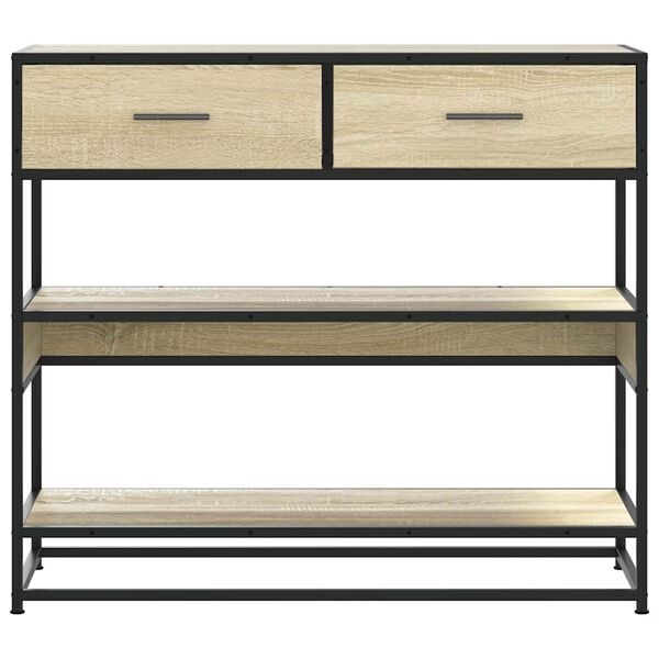 Console murale bois chêne sonoma 90x35x80 cm - 34% de remise