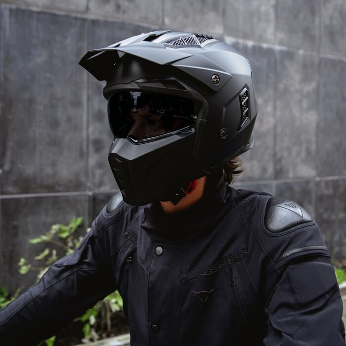 Casque jet noir mat M - Streetfighter avec 33% de remise