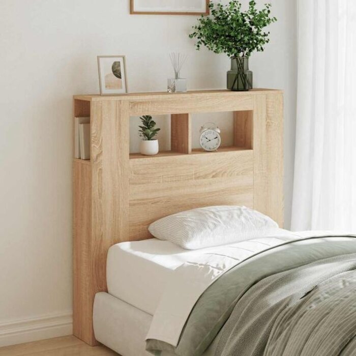 Tête de lit LED 100cm Chêne Sonoma - 34% de remise