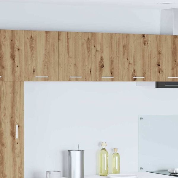 Lot de 2 armoires murales cuisine chêne et blanc - 34% de remise
