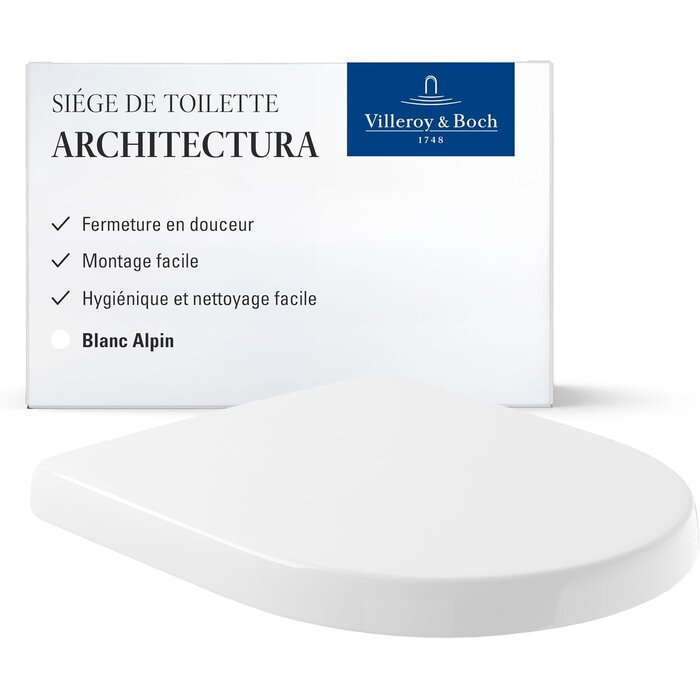 Abattant WC en forme de D Architectura Blanc - 34% de remise